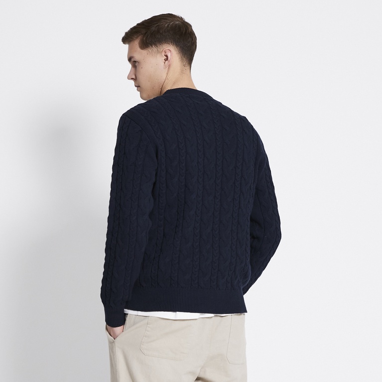 Cable-knit sweater "Tage" Navy 5